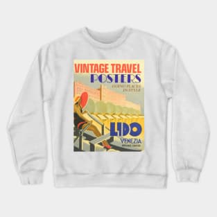 Venezia Lido Vintage Travel Art Crewneck Sweatshirt